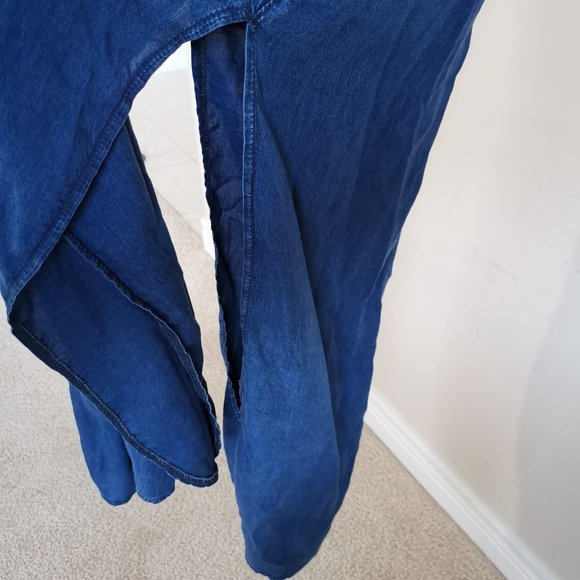 Topshop Moto women casual long midi denim dress - Size 2 - Picture 3 of 4